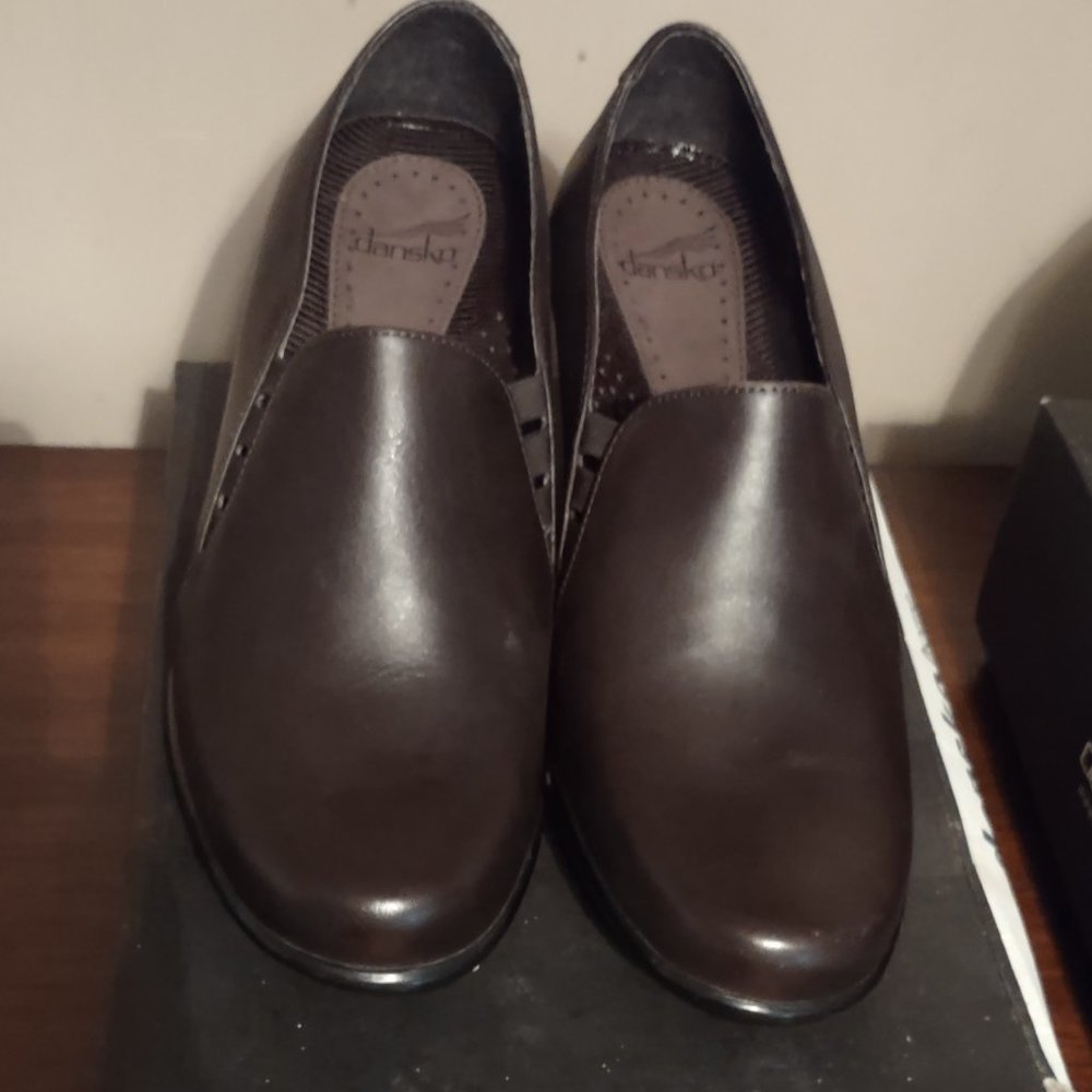 Dansko Raphael  Dark Brown Leather Comfort Heels
